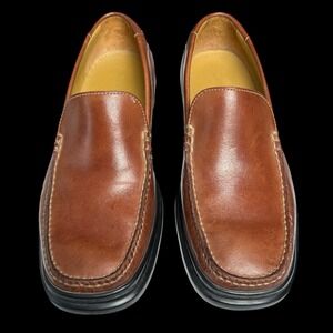 Cole Haan Nike Air Mens Brown Leather Santa Barbra II Slip On Loafers 8.5 W Wide
